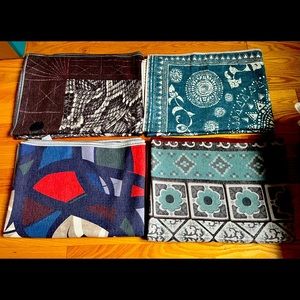 Four Manduka yogi toes yoga mat towels